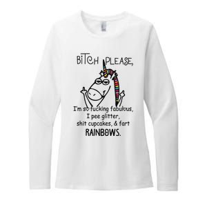 Bitch Please IM So Fucking Fabulous Funny Unicorn Womens CVC Long Sleeve Shirt