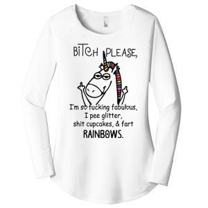 Bitch Please IM So Fucking Fabulous Funny Unicorn Women's Perfect Tri Tunic Long Sleeve Shirt