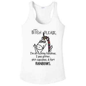 Bitch Please IM So Fucking Fabulous Funny Unicorn Ladies PosiCharge Competitor Racerback Tank