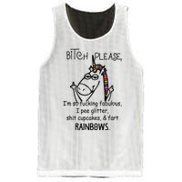 Bitch Please IM So Fucking Fabulous Funny Unicorn Mesh Reversible Basketball Jersey Tank