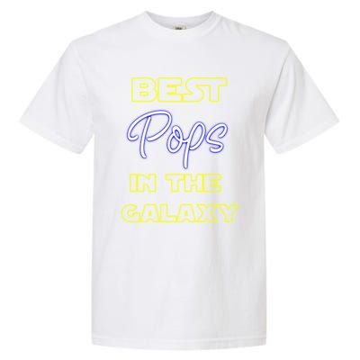 Best Pops In The Galaxy Grandfather American Grandpa Gift Garment-Dyed Heavyweight T-Shirt