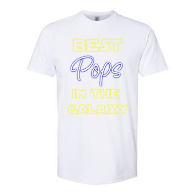 Best Pops In The Galaxy Grandfather American Grandpa Gift Softstyle® CVC T-Shirt