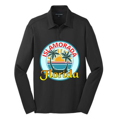 Beach Please Islamorada Florida Beach Spring Break Great Gift Silk Touch Performance Long Sleeve Polo