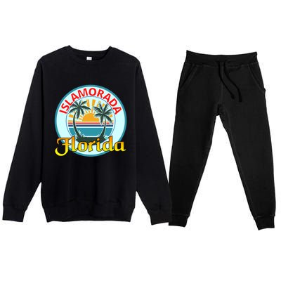 Beach Please Islamorada Florida Beach Spring Break Great Gift Premium Crewneck Sweatsuit Set