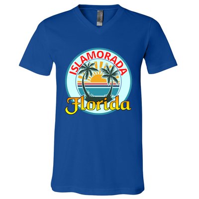 Beach Please Islamorada Florida Beach Spring Break Great Gift V-Neck T-Shirt