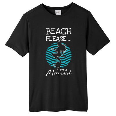 Beach Please I´m A Mermaid Swimming Gift For A Swimming Team Gift Tall Fusion ChromaSoft Performance T-Shirt