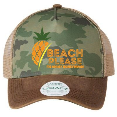 Beach Please I'm On My Honeymoon Suitable For The Beach Gift Legacy Tie Dye Trucker Hat