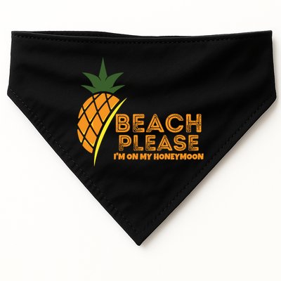 Beach Please I'm On My Honeymoon Suitable For The Beach Gift USA-Made Doggie Bandana