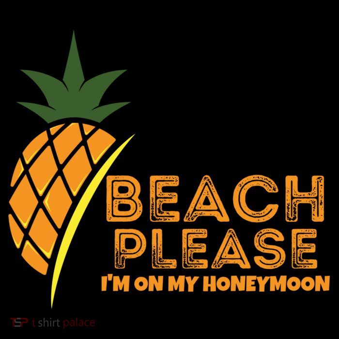 Beach Please I'm On My Honeymoon Suitable For The Beach Gift Flexfit Unipanel Trucker Cap