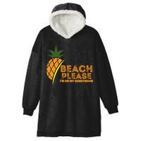 Beach Please I'm On My Honeymoon Suitable For The Beach Gift Hooded Wearable Blanket