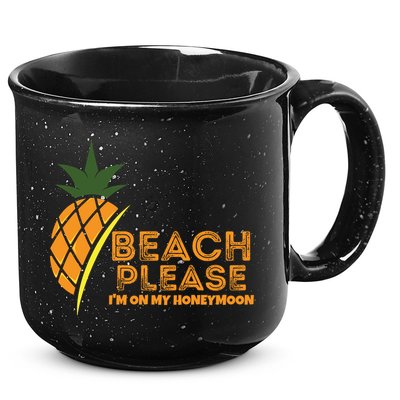 Beach Please I'm On My Honeymoon Suitable For The Beach Gift 15oz Campfire Ceramic Mug