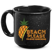 Beach Please I'm On My Honeymoon Suitable For The Beach Gift 15oz Campfire Ceramic Mug