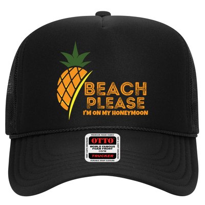 Beach Please I'm On My Honeymoon Suitable For The Beach Gift Trucker Hat