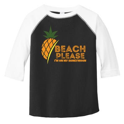 Beach Please I'm On My Honeymoon Suitable For The Beach Gift Toddler Fine Jersey T-Shirt