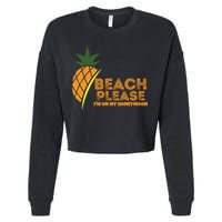 Beach Please I'm On My Honeymoon Suitable For The Beach Gift Cropped Pullover Crew