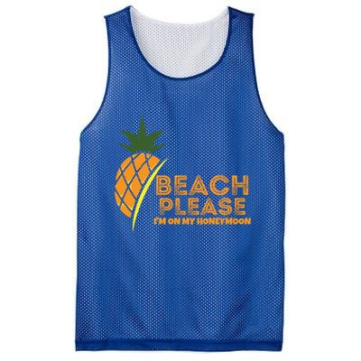 Beach Please I'm On My Honeymoon Suitable For The Beach Gift Mesh Reversible Basketball Jersey Tank
