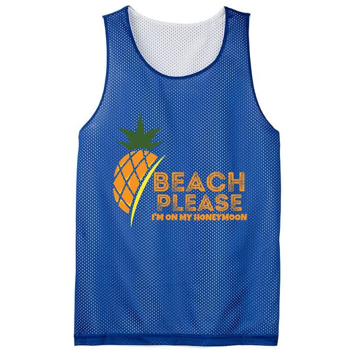Beach Please I'm On My Honeymoon Suitable For The Beach Gift Mesh Reversible Basketball Jersey Tank