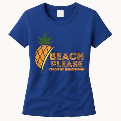Beach Please I'm On My Honeymoon Suitable For The Beach Gift Womens T-Shirt