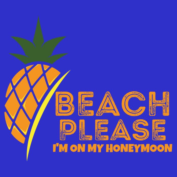 Beach Please I'm On My Honeymoon Suitable For The Beach Gift Short Acrylic Beanie