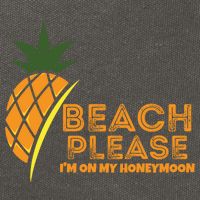 Beach Please I'm On My Honeymoon Suitable For The Beach Gift Cotton Canvas Backpack