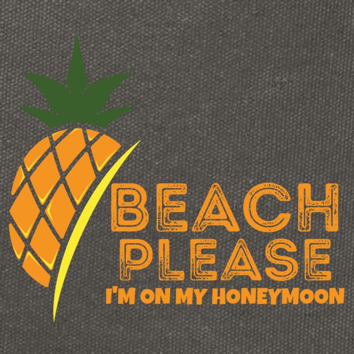 Beach Please I'm On My Honeymoon Suitable For The Beach Gift Cotton Canvas Backpack