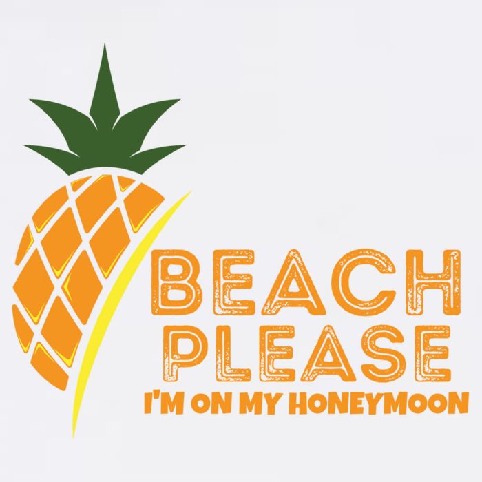 Beach Please I'm On My Honeymoon Suitable For The Beach Gift Garment-Dyed Sweatshirt