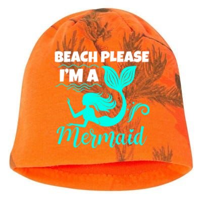 Beach Please I'm A Mermaid Cute Mermaid Great Gift Kati - Camo Knit Beanie