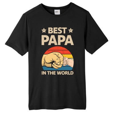 Best Papa In The World Father Gift Tall Fusion ChromaSoft Performance T-Shirt