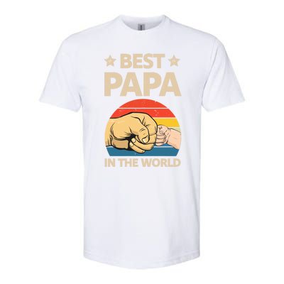 Best Papa In The World Father Gift Softstyle® CVC T-Shirt