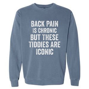 Back Pain Is Chronic But These Tiddies Are Iconic Funny Garment-Dyed Sweatshirt