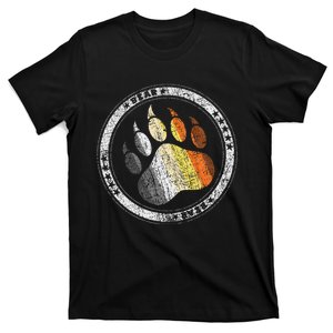 Bear Paw In Colors Of Bear Community Gay P.R.I.D.E Bear T-Shirt