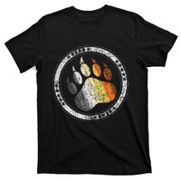 Bear Paw In Colors Of Bear Community Gay P.R.I.D.E Bear T-Shirt