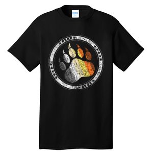 Bear Paw In Colors Of Bear Community Gay P.R.I.D.E Bear Tall T-Shirt