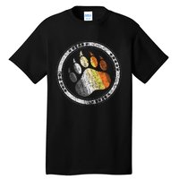 Bear Paw In Colors Of Bear Community Gay P.R.I.D.E Bear Tall T-Shirt