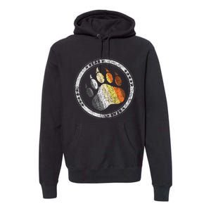 Bear Paw In Colors Of Bear Community Gay P.R.I.D.E Bear Premium Hoodie