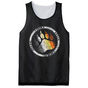 Bear Paw In Colors Of Bear Community Gay P.R.I.D.E Bear Mesh Reversible Basketball Jersey Tank