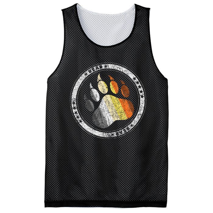 Bear Paw In Colors Of Bear Community Gay P.R.I.D.E Bear Mesh Reversible Basketball Jersey Tank