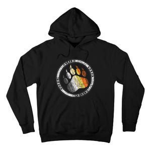 Bear Paw In Colors Of Bear Community Gay P.R.I.D.E Bear Tall Hoodie