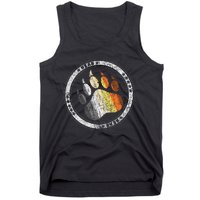 Bear Paw In Colors Of Bear Community Gay P.R.I.D.E Bear Tank Top