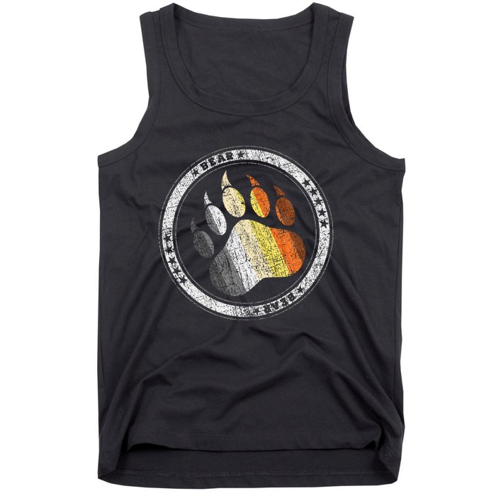 Bear Paw In Colors Of Bear Community Gay P.R.I.D.E Bear Tank Top