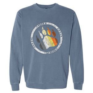 Bear Paw In Colors Of Bear Community Gay P.R.I.D.E Bear Garment-Dyed Sweatshirt