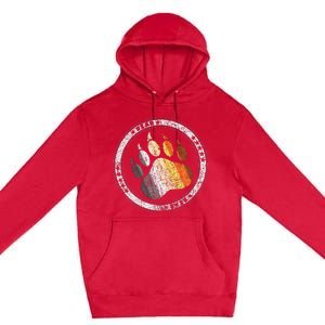 Bear Paw In Colors Of Bear Community Gay P.R.I.D.E Bear Premium Pullover Hoodie