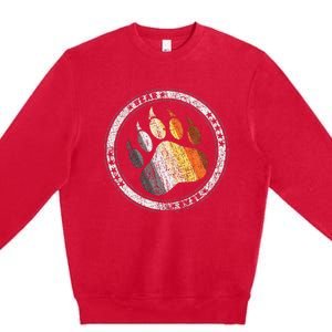 Bear Paw In Colors Of Bear Community Gay P.R.I.D.E Bear Premium Crewneck Sweatshirt