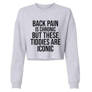 Back Pain Is Chronic But These Tiddies Are Iconic Funny Cropped Pullover Crew