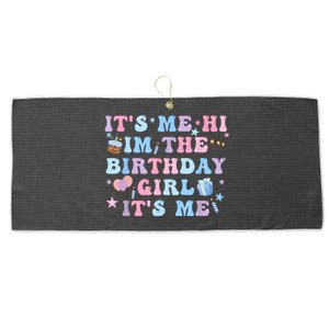 Birthday Party Its Me Hi Im The Birthday Girl Its Me Large Microfiber Waffle Golf Towel