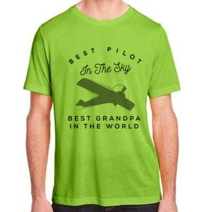 Best Pilot In The Sky Grandpa Granddaughter Gift Adult ChromaSoft Performance T-Shirt