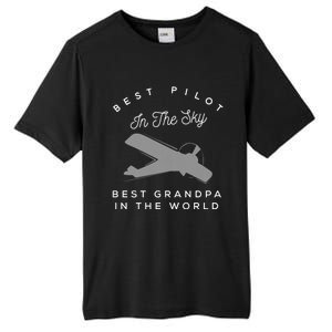 Best Pilot In The Sky Grandpa Granddaughter Gift Tall Fusion ChromaSoft Performance T-Shirt