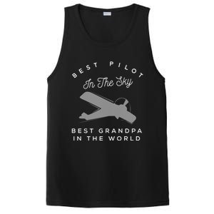 Best Pilot In The Sky Grandpa Granddaughter Gift PosiCharge Competitor Tank