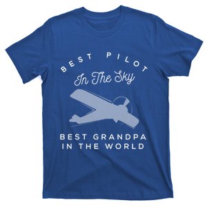 Best Pilot In The Sky Grandpa Granddaughter Gift T-Shirt