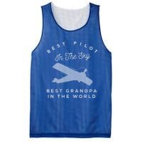 Best Pilot In The Sky Grandpa Granddaughter Gift Mesh Reversible Basketball Jersey Tank